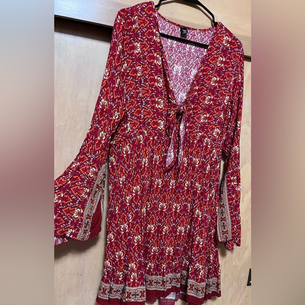 1x boho bell sleeve dress